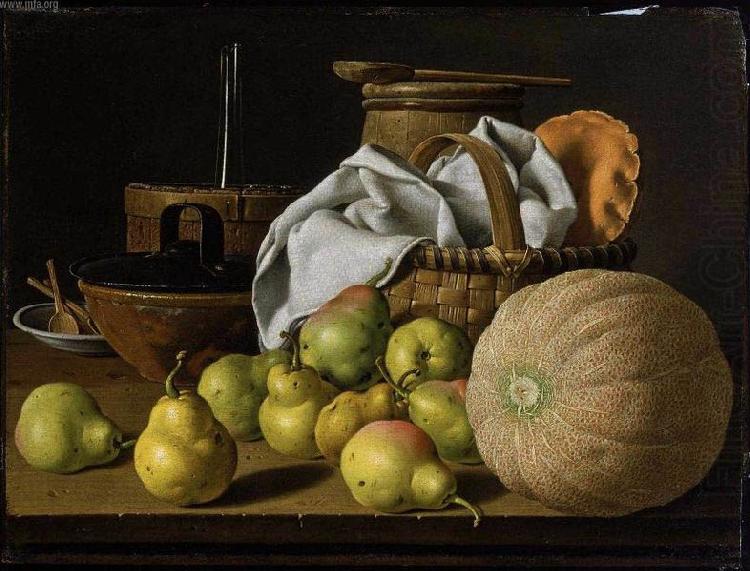 Still Life with Melon and Pears, Luis Egidio Melendez
